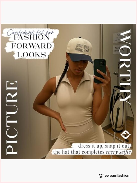 Adjustable Snapback Hat - Structured Fit, Curved Brim, Retro Two-Tone Cap main image 7